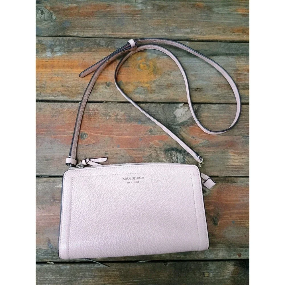 Kate Spade Light Pink Crossbody Small Purse Gold Hardware Wedding